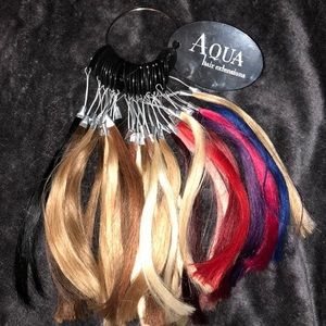Aqua hair extensions color ring